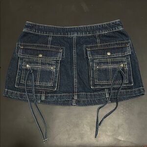 BDG Denim Mini Skirt with Pockets